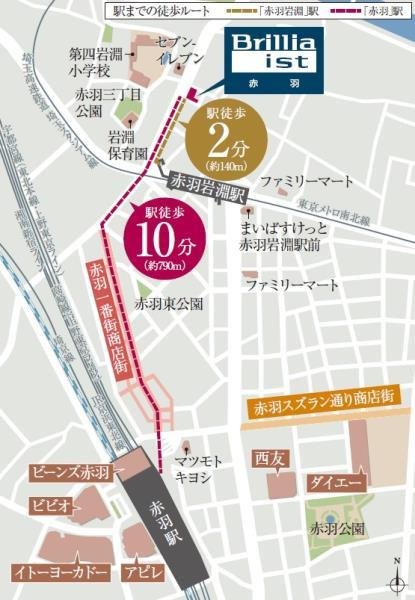 Ｂｒｉｌｌｉａ　ｉｓｔ　赤羽の地図