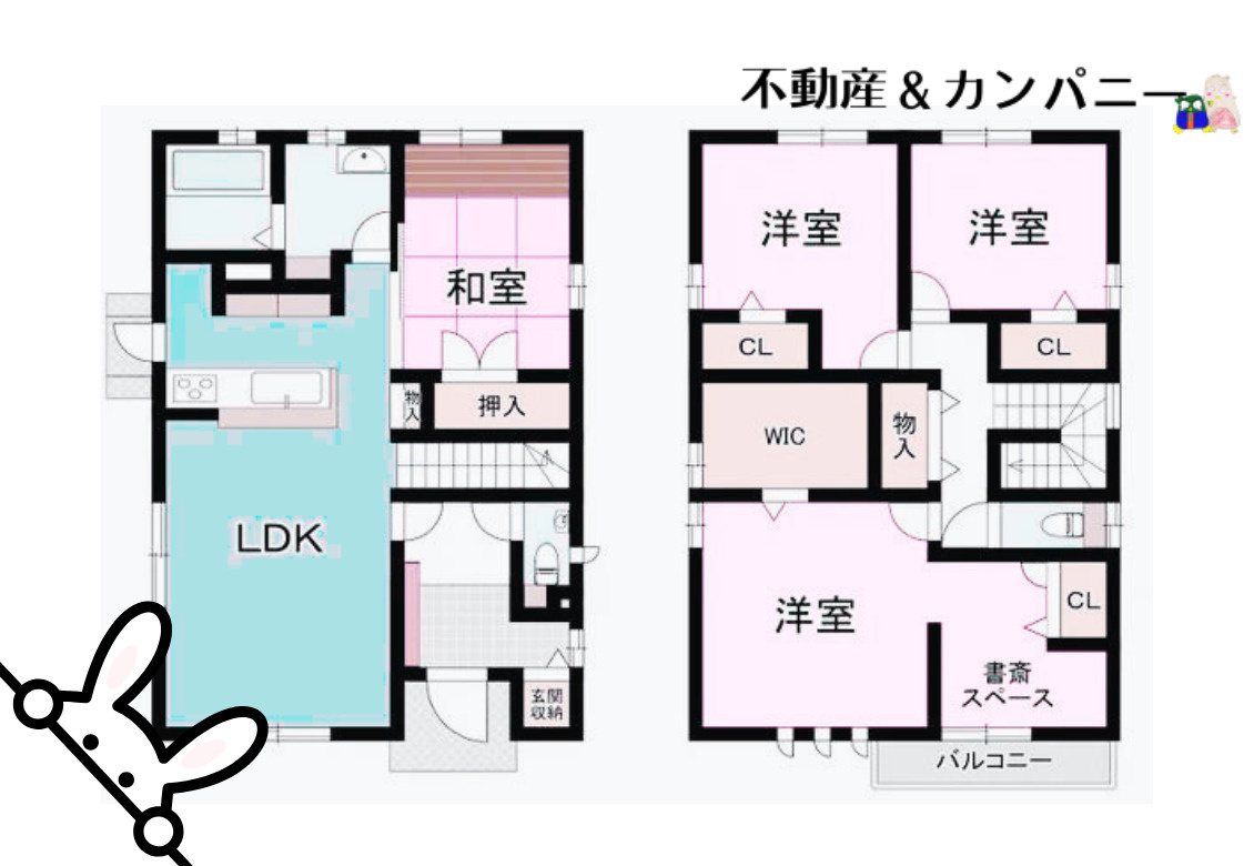 空港通５丁目の中古戸建の間取り