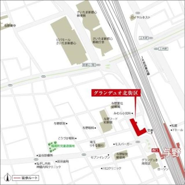グランデュオ北街区の地図