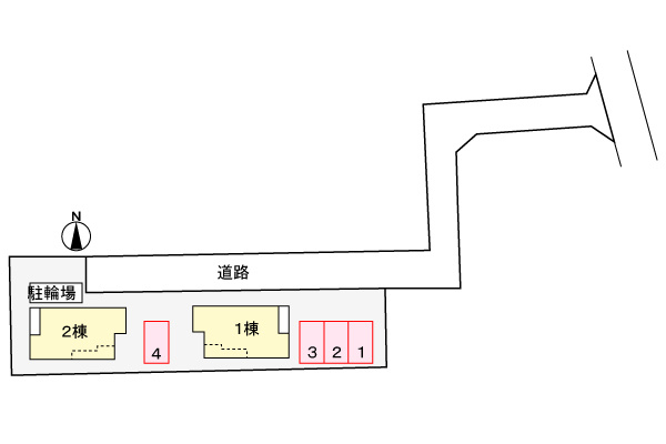 TK　Residence　Ⅰの区画図