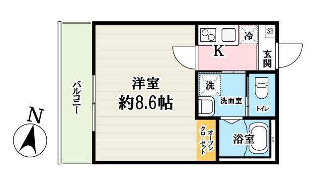 (仮称)キャメル吉川5Bの間取り