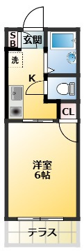 コーポ荻野(おぎの)の間取り