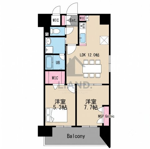 アトラスアルファーノ箱崎　東箱崎小学校区の間取り|アトラスアルファーノ箱崎