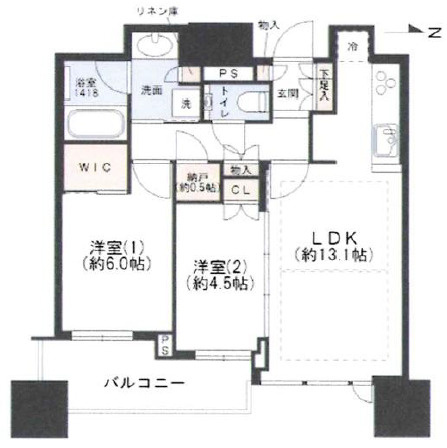シティタワー大阪本町の間取り