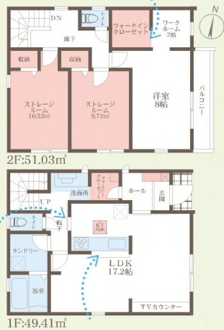 枚方市交北　新築一戸建ての間取り|2号地