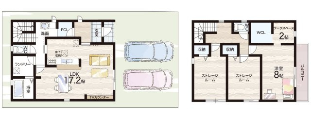 ■枚方市交北　新築一戸建ての間取り|2号地