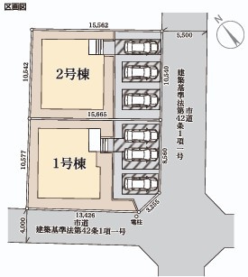 【自由ヶ丘4期／1号棟】　いわき駅まで徒歩20分　セブンイレブンまで徒歩4分の区画図|区画図です。