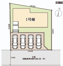 【常磐上湯長谷町第2／１号棟】オシャレなデザイナーズ新築戸建♪　の区画図|区画図です。
