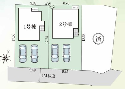 【小名浜大原　12期】　1号棟　☆新生活応援キャンペーン中☆　ローソン徒歩3分の区画図|全体区画図