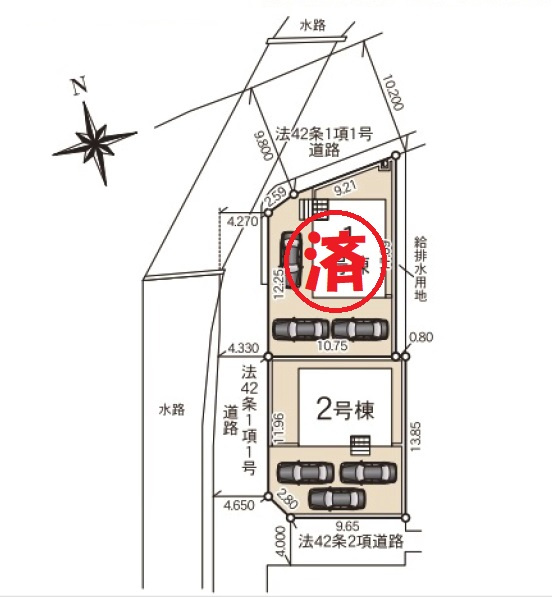 7/27価格変更【小名浜下神白第3／全2棟・2号棟】　本日内覧可能です♪♪の区画図|全体区画図です。