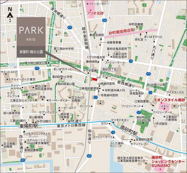 パークアクシス東陽町・親水公園の地図