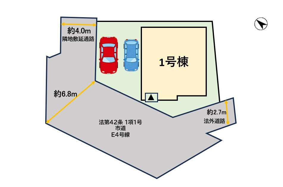 久留米市野中町　新築戸建の区画図