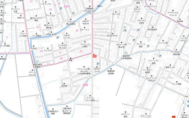 南区福田　1区画の地図