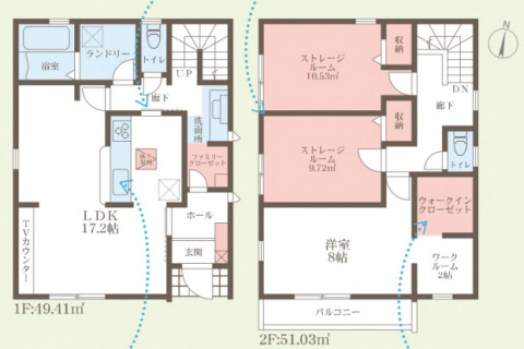 枚方市交北　新築一戸建ての間取り|4号地