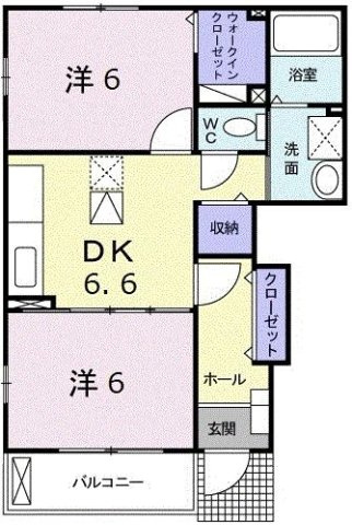 モデッサ　Ⅱ番館の間取り