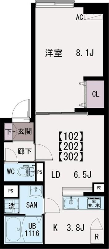 イクシオ羽沢の間取り