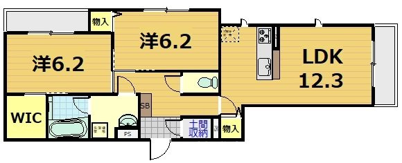 LaTour桃山の間取り