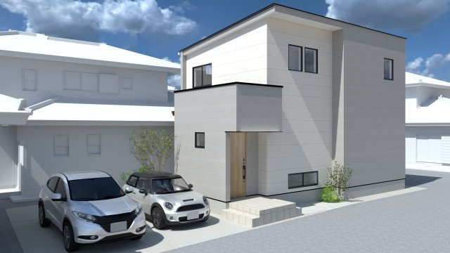 久留米市西町　新築戸建の完成予想図