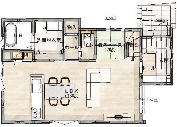 久留米市西町　新築戸建の間取り