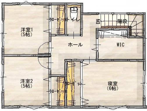久留米市西町　新築戸建の間取り