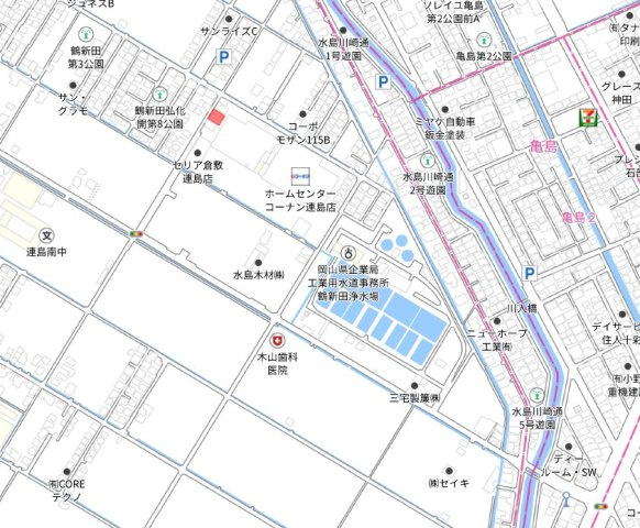 鶴新田売地（解体更地でのお渡しです）の周辺