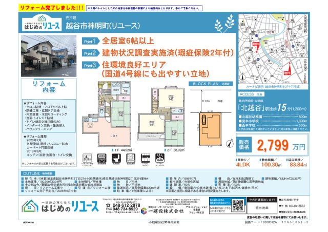 越谷市神明町（リユース）の地図