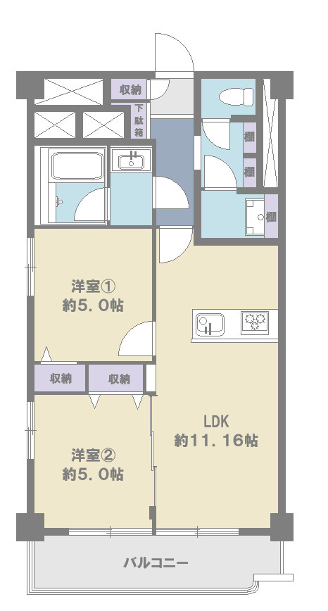 川口サマリヤマンションの間取り