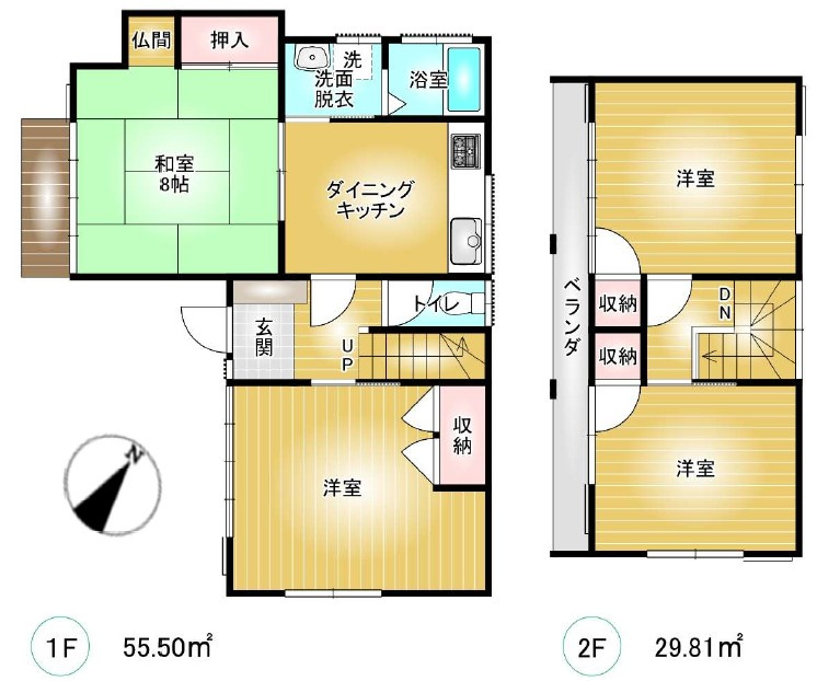 高崎市山名町　中古680の間取り