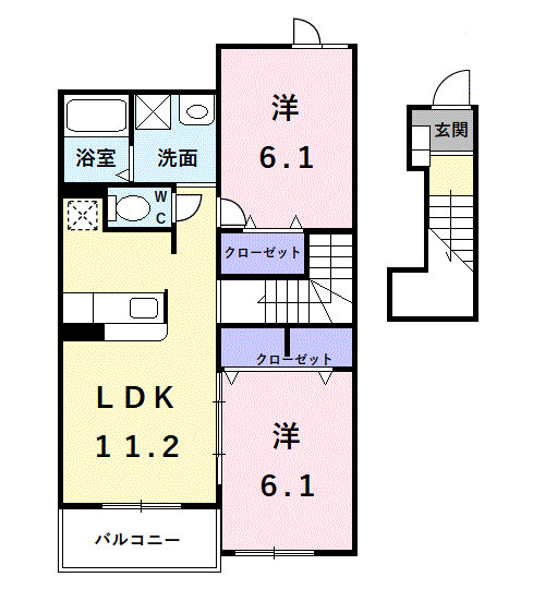 【間取り】 | クラール・ベル　F・U