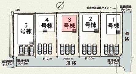 可児郡御嵩町上恵土　第8　新築戸建　全5棟の区画図
