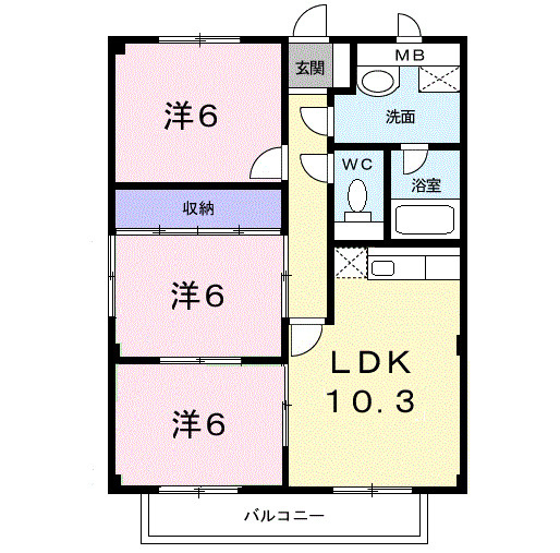 メゾンホワイトの間取り