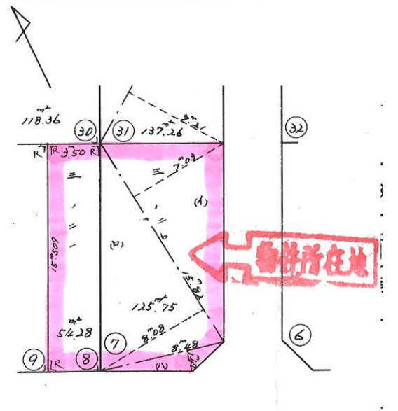 南区立川町　1区画の区画図