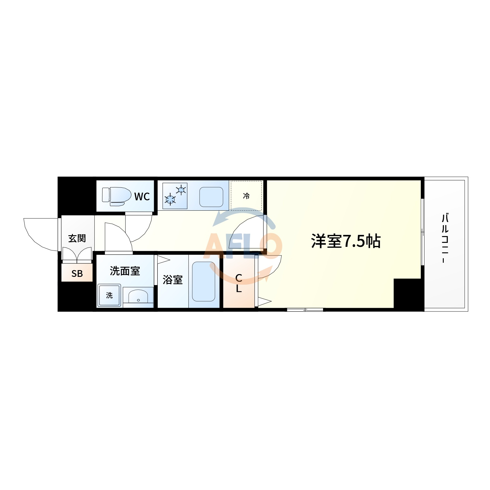 エスリード江坂垂水町の間取り|間取り