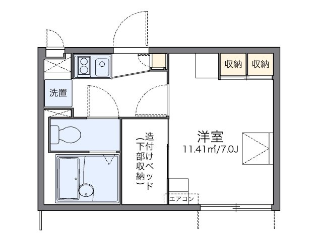 レオパレスフローラ中里の間取り