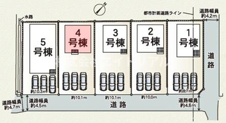 可児郡御嵩町上恵土　第8　新築戸建　全5棟の区画図