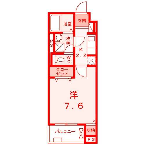 エクセルコートの間取り|安心のRC造♪広々27.68㎡