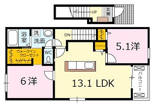 リバーサイド真倉　Ｂの間取り
