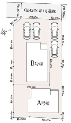 【区画図】 | 富士市国久保１丁目2091番　新築戸建て　A号棟