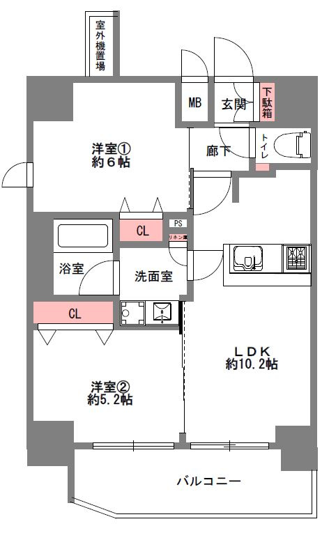 プレサンス神戸元町の間取り