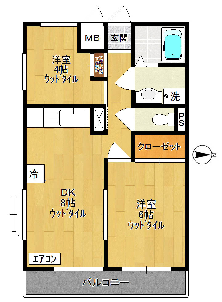 川崎市多摩区東生田１丁目の賃貸マンションの間取り