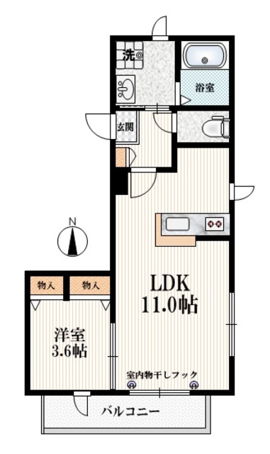 Ｍａｉｓｏｎ－Ｉの間取り|【間取り】　角部屋２面採光