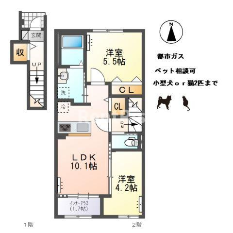 小信中島新築アパートの間取り