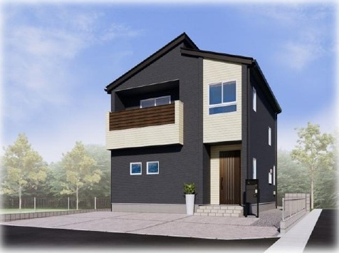 【仲介手数料無料】新築戸建　東松山市松本町1-2-6付近の外観パース