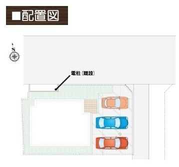 【仲介手数料無料】新築戸建　東松山市松本町1-2-6付近の区画図