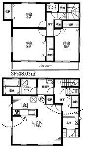1(土)2(日)現地案内可能！　生駒市有里町　第3期　新築一戸建ての間取り|1号地