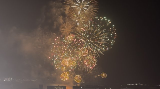 アルファガーデン内中原の展望|水郷祭の花火が望めます！