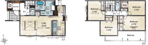 1(土)2(日)現地説明会　葛城市當麻　新築一戸建ての間取り