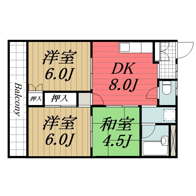 【間取り】 | メゾンサクセスB棟