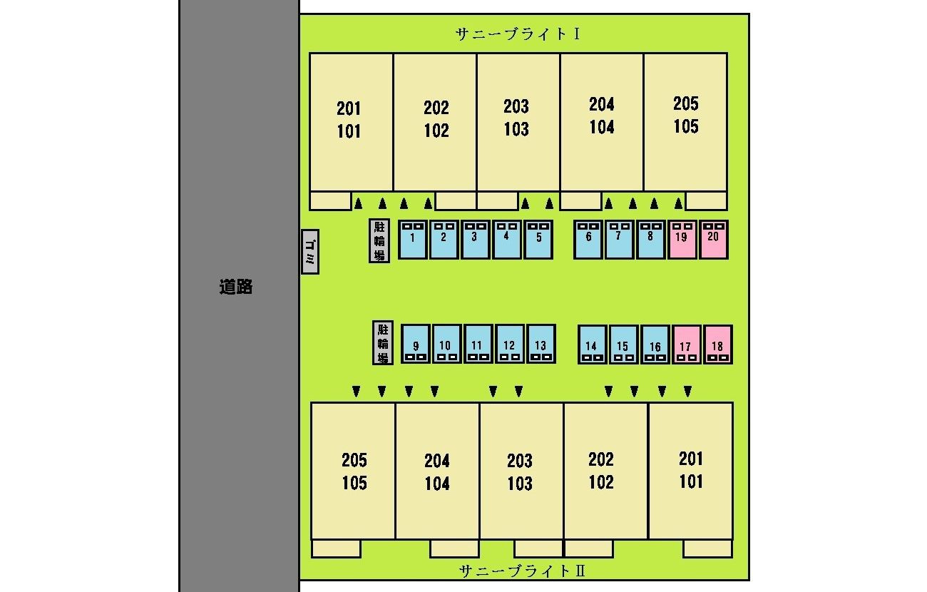 サニーブライトⅠの駐車場