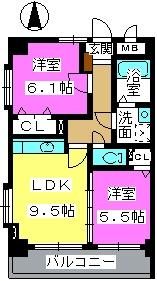 チュリス百道の間取り